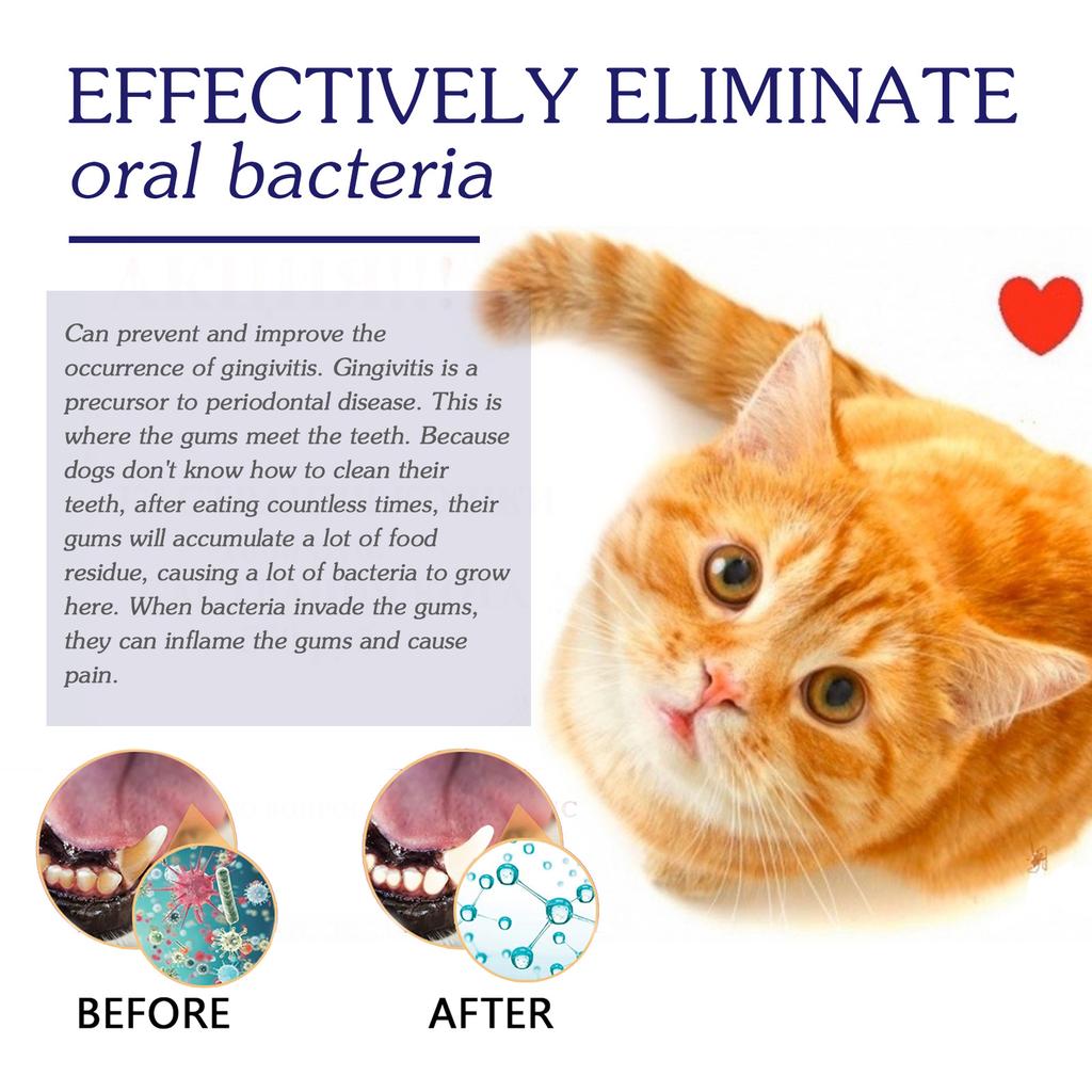 Yegbong Pet Oral Cleaning Cream Cats and Dogs Clean Oral Odor Tartar Stains White Teeth