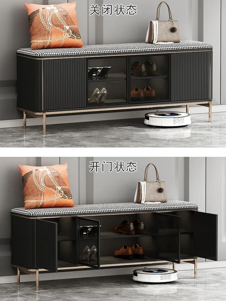 Modern Shoe Cabinets – Entryway Bench with Luxury Organizer, Nordic Style Home Furniture for Shoe Storage