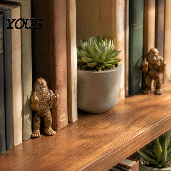 Playful Bookshelf Displays 10PCS Middle Fingers Mini Big Foot, Miniature Foot Statue, Humorous Compact Collectible Figures Finger Figurines,