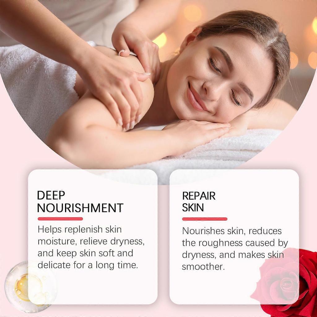 Rose moisturizing essential oil deeply nourishes and hydrates skin, improves dryness, and moisturizes 60ml