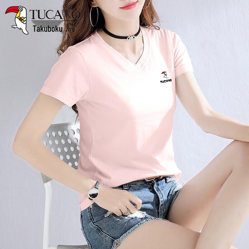 Woodpecker Women's V-Neck Cotton T-Shirt