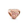 Brillante Europeo Bricolaje Serie Oro Rosa Chapado Flor BOO Colgante Clip Pata Corazón Cuenta Ajuste Pulsera Plata Joyería Regalos