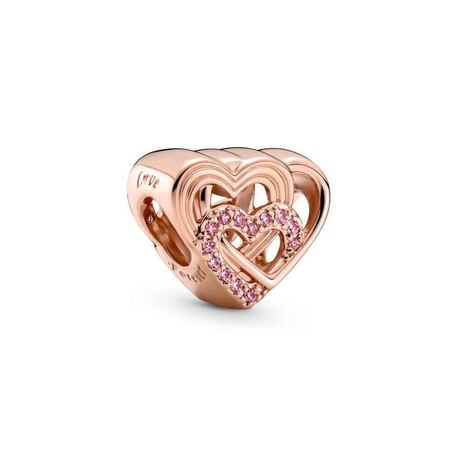 Brillante Europeo Bricolaje Serie Oro Rosa Chapado Flor BOO Colgante Clip Pata Corazón Cuenta Ajuste Pulsera Plata Joyería Regalos