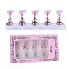 CNKESS 1Set False Nail Trainning Holder Base Display Stand Alloy Tips Practice Crystal Nail Art Polish Display Manicure Tools