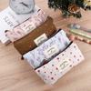 Kawaii Lovely Makeup Bag Fabric Floral Flower for Girl Pencil Bag Pencil Case Pen Bags Zipper Pouch