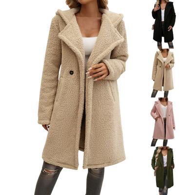 Women's Loose Casual Solid Color Hooded Cardigan Long Sleeved Jacket Fashionable Jacket
