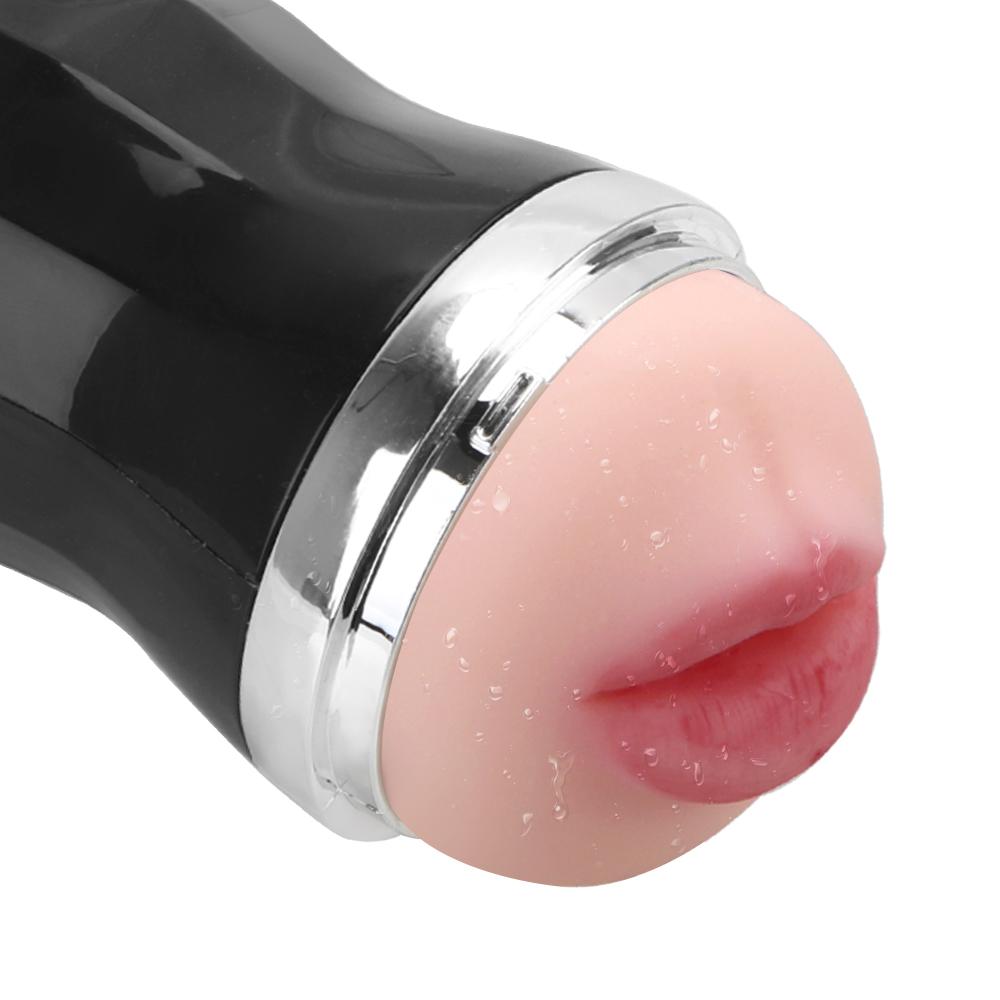 USB Rechargeable 18 Modes Realistic Self Heating Sex Toys For Men Real Vagina and Mouth Automatic Male Masturbator