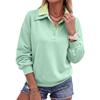 Women's Plaid Collared Pullover Sweatshirt Loose Fit Casual Fall Top