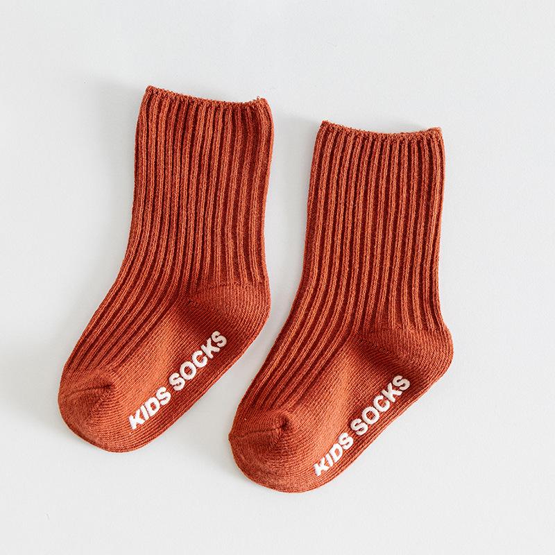 Nowe Jesienne Skarpetki Dziecięce: Bawełniane podkolanówki z podwójną igłą dla dzieci w wieku 1-3 lat, luźny krój, nie krępujące ruchu
