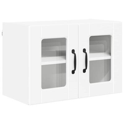 Wall Mounted Glass Cabinet PORTO White 60 X 31 X 40 Cm Particleboard