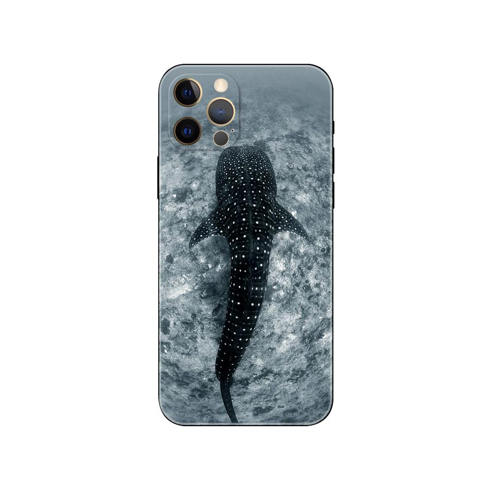 

Чехол для телефона с китовой акулой для iPhone 14 5S 2020se 6 6s 7 8 plus x 10 XR XS 11 12 13 mini pro MAX, черная задняя крышка из ТПУ iphone 13pro MAX
