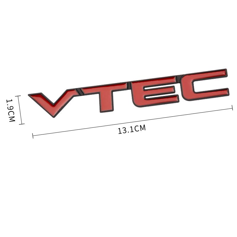 Bil 3D metall i-VTEC VTEC bil bakre bagasjeromskropp emblem-merke klistremerker for Honda CRV City Civic Hornet City Accord Insight