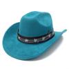 Fashion Music Festival Elements Suede One-word Cowboy Hat Multi-color Optional Male and Female Couples Festival Performance Hat