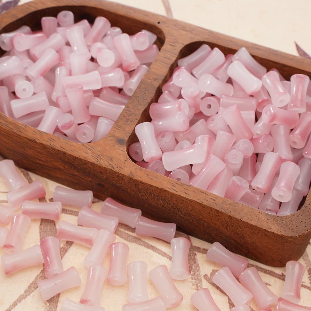 Glass Halo Staining Sprinkles Bamboo Beads Ancient Style Loose Beads Handmade Diy Hand Beaded Beads Accessories Glaze Imitation Jade Beads Materials