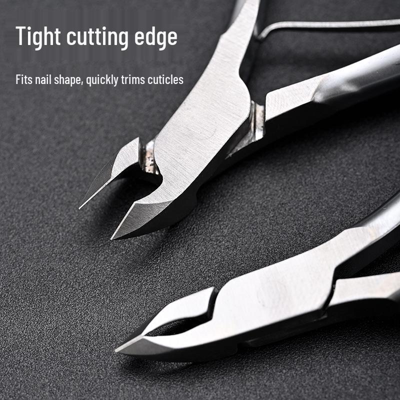 Stainless Steel Reverse-Grip Cuticle Nippers: Small Blade Nail Art & Repair Tool