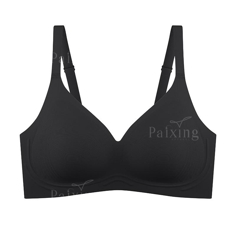 Women Seamless Gathering Side Shaping Wireless Breathable Comfortable Push Up Bra S