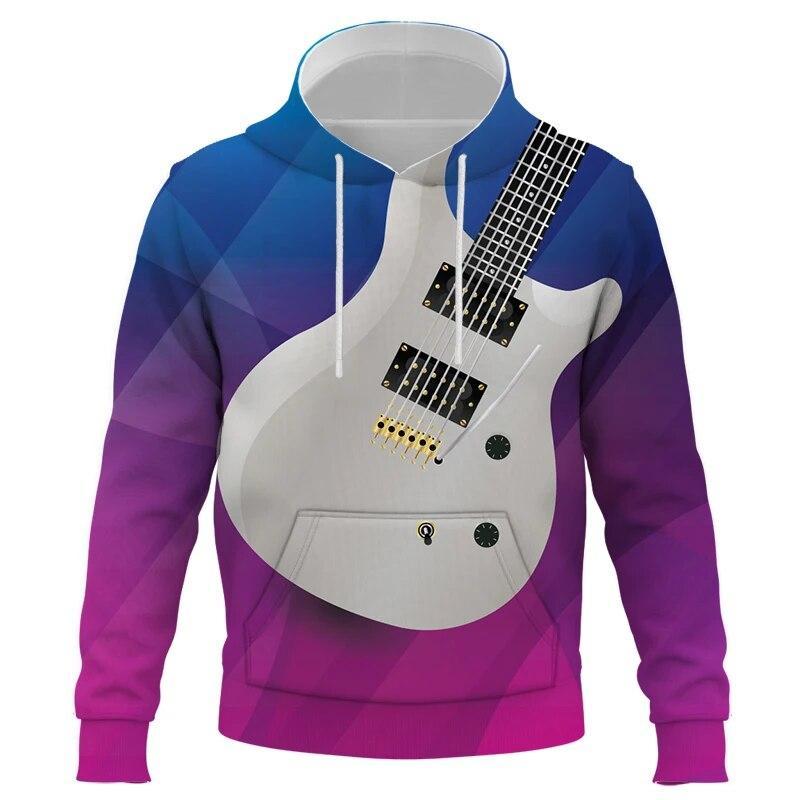 

Нові весняно-осінні світшоти з капюшоном Чоловічі жіночі світшоти Толстовка з 3D-друком Одяг Смішні гітарні інструменти Худі Одяг 4XL