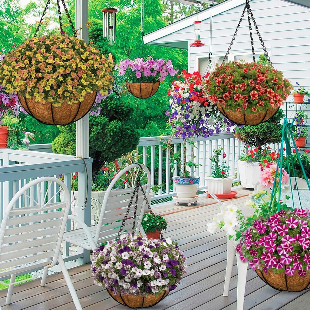 8/10/12/14/16 Inch Round Coconut Palm Pot Liner Hanging Basket Replacement Liner Gardening Planting Cultivating Accessories
