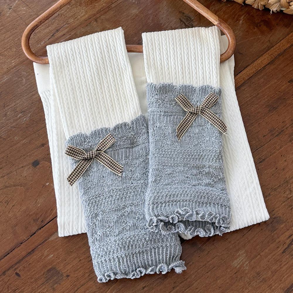 Tight-fitting Girls Bow Leggings Ruffled Kids Pantyhose  For Girls 90-150cm Tall