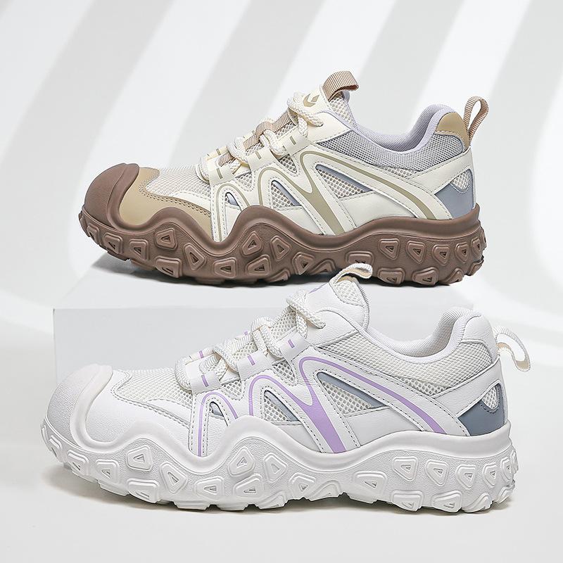 Outdoor hiking shoes women's 2025 summer new non-slip wear-resistant sports ugly cute big head shoes breathable mesh hiking shoes