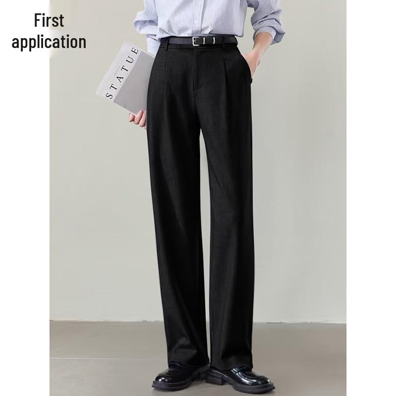 Chu Shen Women s High-Waist Straight Leg Ankle Trousers M