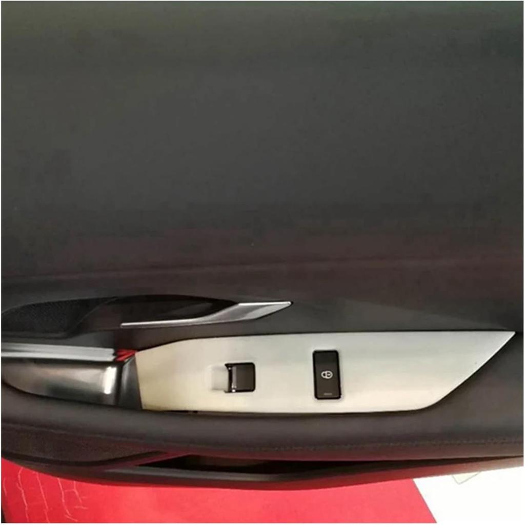 Car Window Glass Lift Button Cover Car Door Armrest Trim Cover Window Button Frame Glass Switch Door Armrest Lift Modification Fit for Jaguar E-PACE