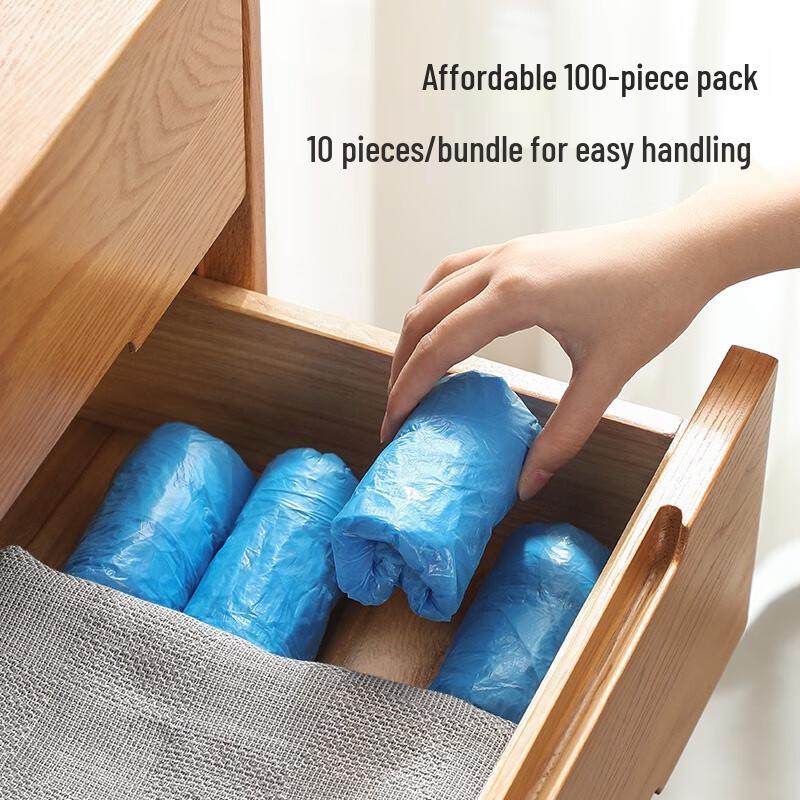 MARYYA Disposable PE Shoe Covers, 200 Count