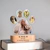 Personalized Acrylic Light Custom Pet Photo And Engraved Text Cute Dog Paw Shape With Wooden Base Creative Home Decor Gift