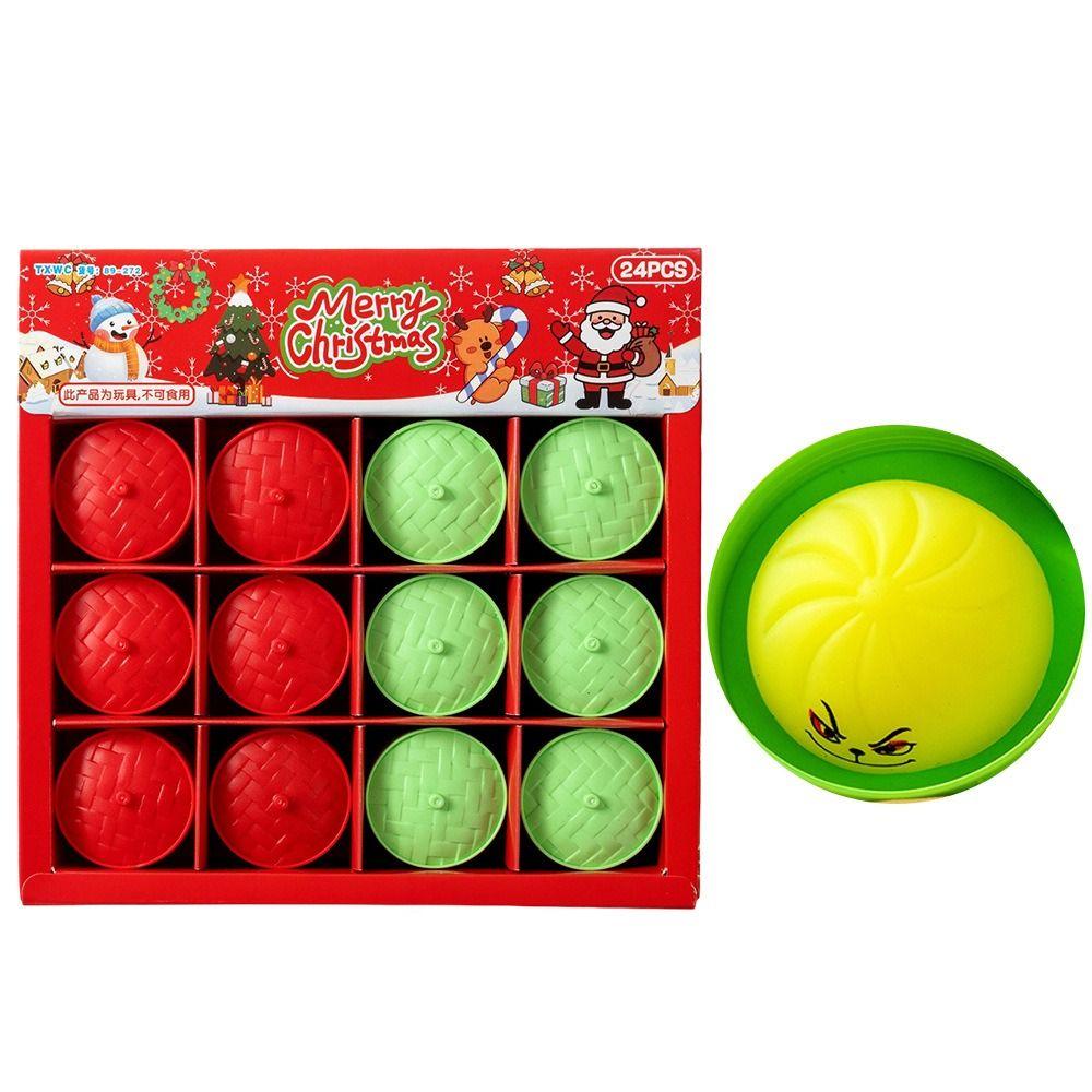 24pcs/set Christmas Squishy Crystal Bun Halloween Fidget Sensory Toy Party Favors