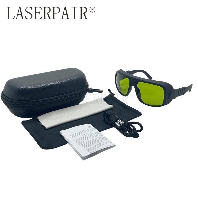 ND YAG Laser Safety Goggles Laser Blocking Glasses with 755nm Alexandrite 808 & 980nm Diodes 1064nm YAG Laser Eye Protection (Green,safety glasses)
