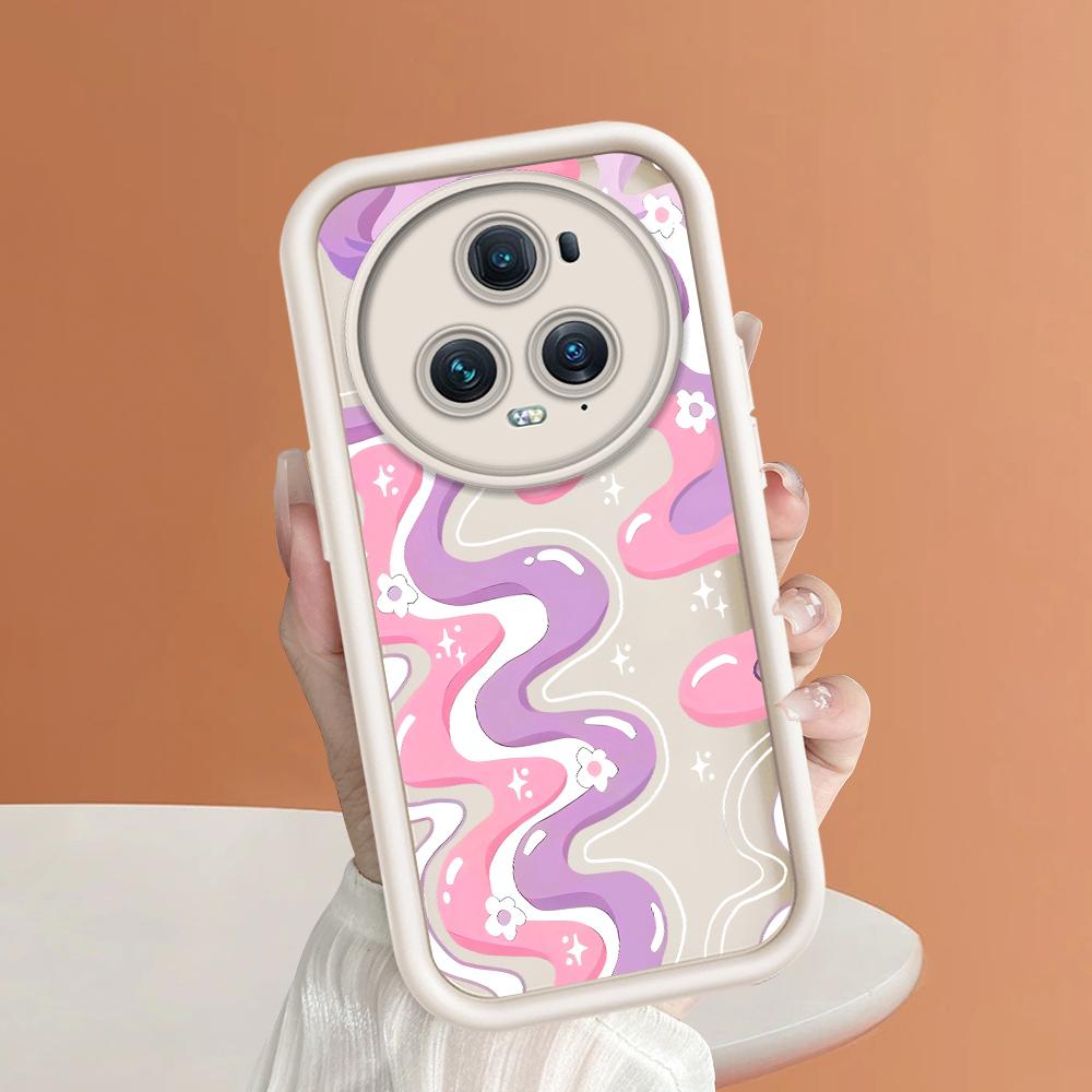 

Мягкий силиконовый квадратный чехол с рисунком лестницы для телефона, полное покрытие, противоударный защитный резиновый чехол для камеры для Huawei Honor Huawei Nova 9 Pro белый