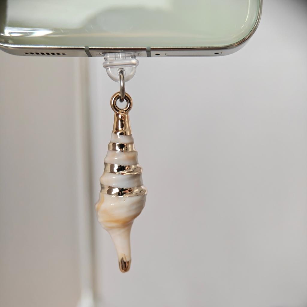 Ocean-Themed Conch-Shaped 3D Phone Dust Plug, Adds a Light Luxury Ocean Atmosphere to Electronic Devices for Daily Use