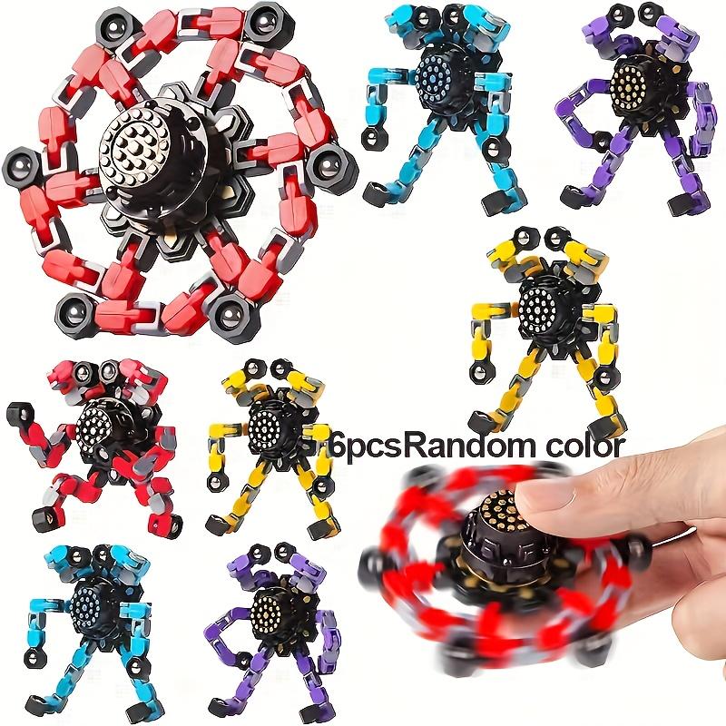 6 sets of children's party gift packages, a combination of mechanical finger top-spin toys, non-electric, suitable toys for children aged 3-6