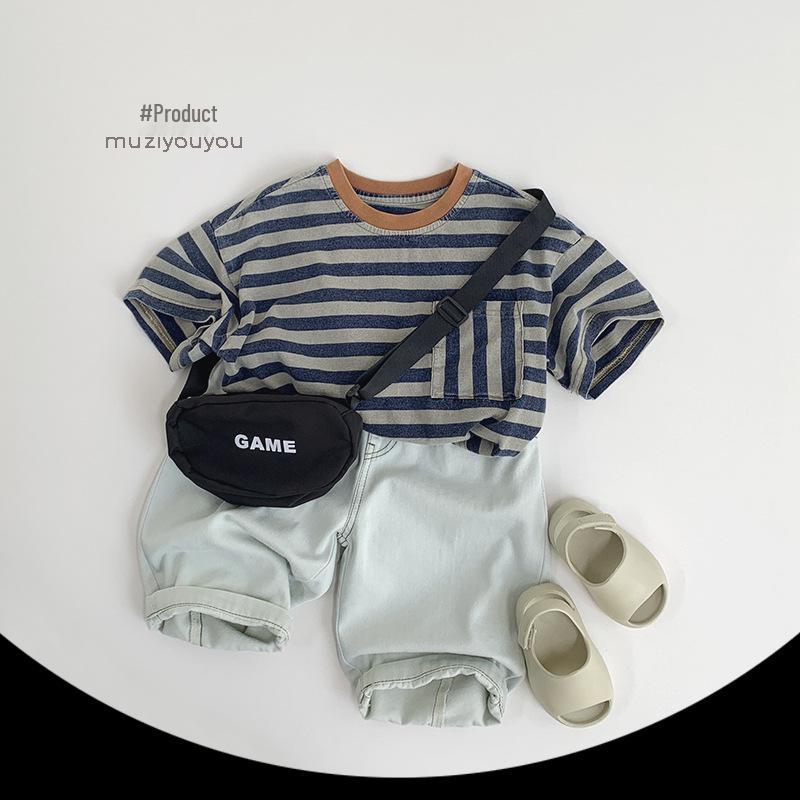 Jeansi largi cu picior lat pentru copii Primăvara/Vara 2025 – Stil coreean la modă pentru băieți și fete