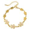 European and American fashion high-end sense multi-element inlaid pearl bracelet niche design butterfly love stainless steel jewelry