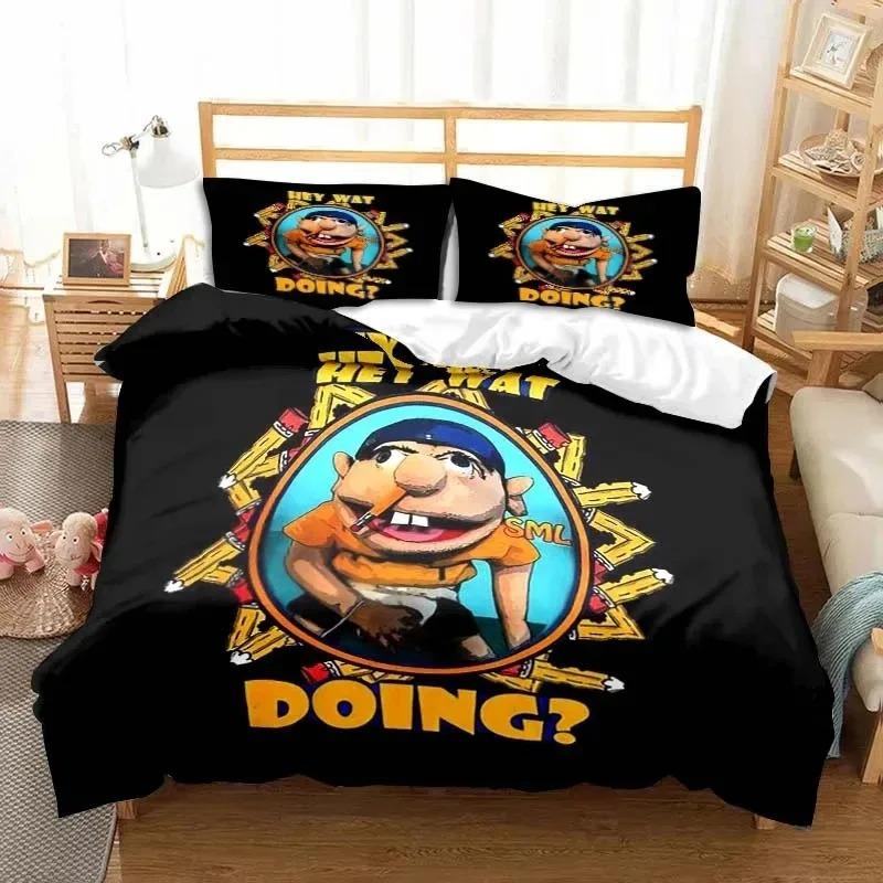 3D Print Sml Cartoon Jeffy Bedding Set Double Twin King Duvet Cover Comforter Pillowcase Boys Girls Adults Bedroom