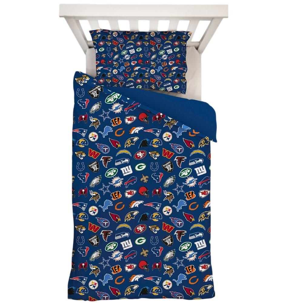 NFL Logo Reversible Duvet Set
