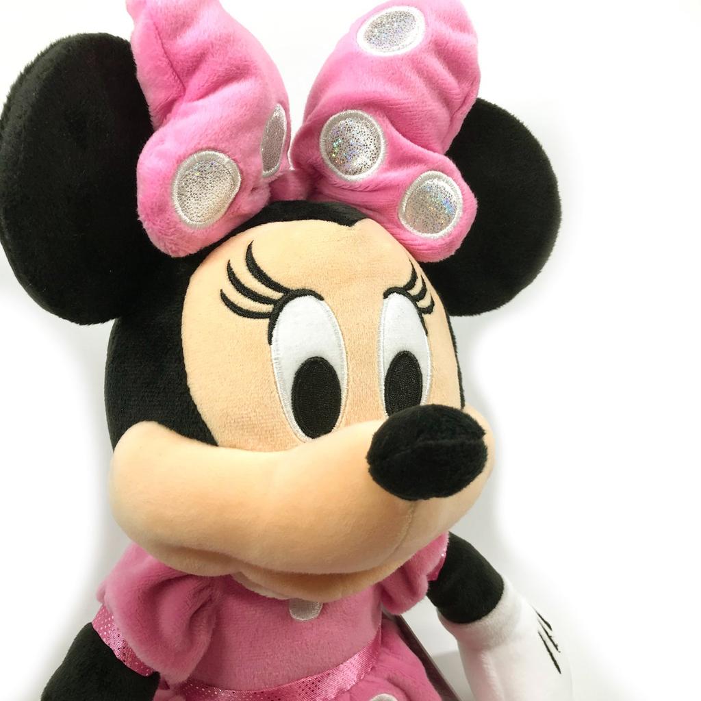 Disney Mickey & Minnie Plush Toy Pair Set (Medium Size) 17" 18" (43cm 46cm) Pink [Used]