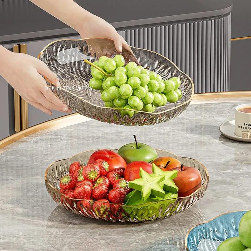Nuovo Piatto di Frutta in Plastica Soggiorno Tavolino da Caffè Vassoio per Caramelle Porta Snack Porta Frutta Piatto da Dessert Cesto Porta Noci Decorativo per la Casa