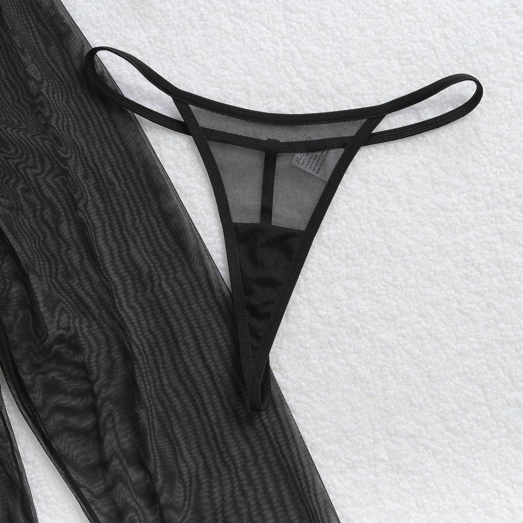 Sexy Damen-Body mit Spitzenstickerei, Rundhalsausschnitt, transparent, lange Ärmel, modisches, leichtes und atmungsaktives Dessous-Top zum Drunterziehen
