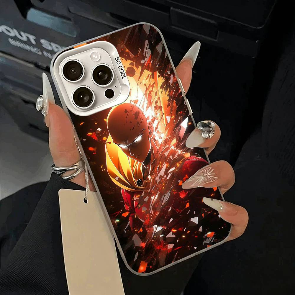 

O-P-M-One-Punch -Man Phone Case For IPhone 17 Air 16 15 14 13 12 11 Pro Max White Sliver Hard Cover iPhone16