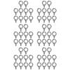 A25F-60PCS Lifting Eye Bolt Screw 304 Stainless Steel Silver Heavy Duty M6 For Wire Rope Lifting