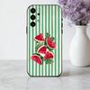 ins cute colorful F-Fruit Phone Case For Samsung Galaxy A73,A72,A71,A70,A53,A52,A51,Soft Silicone Black Cover