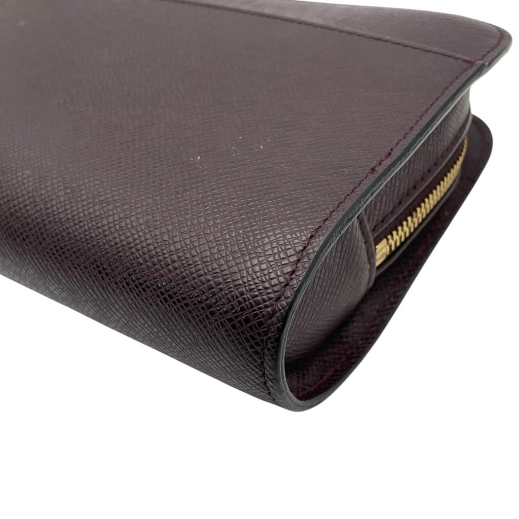 Used LOUIS VUITTON Clutch Bag Taiga Taiga BaikalClutch Bag Bordeaux Leather Mens