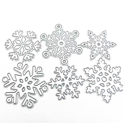 6 stiler Christmas Snowflake Metal Cutting Dies Scrapbooking Photo Die Cut Preging Cutter Decoration