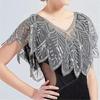 Sequins Flapper Shawl Costume Beadwork Accessories for 20s Theme Party