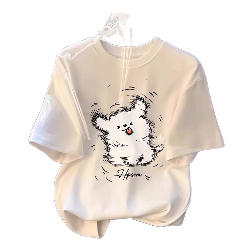Women's Oversized Cartoon Short Sleeve T-shirt - Summer 2026 Trendy Design