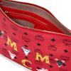 MCM Year of the Rat Clutch Bag, Red Visetos Monogram Wristlet with Mouse Print, for Daily Travel Shopping Cosmetics MXZASXL02RJ001