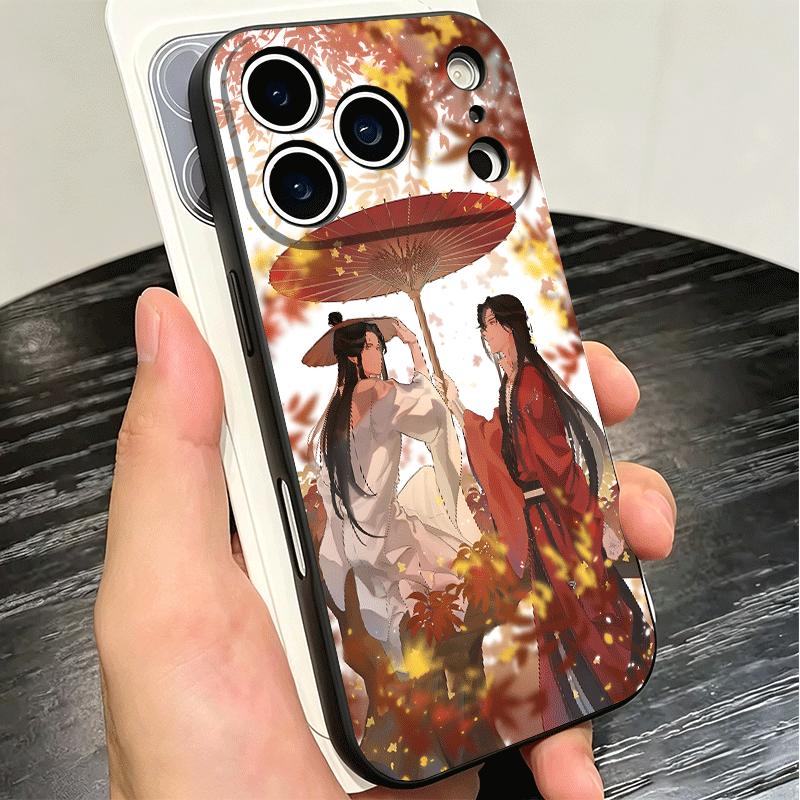 Heaven Official's Blessing Anime Soft Phone Case for iPhone 16 16E 17 Air 15 Pro Max 14 Plus 13 Mini 11 12 7 Black Cover Back Sh