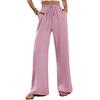 Women's Spring and Summer New Hundred Solid Color Dragged Wide-leg Pants Casual Pants